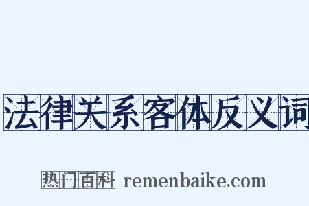 法律关系客体反义词是什么意思的图片